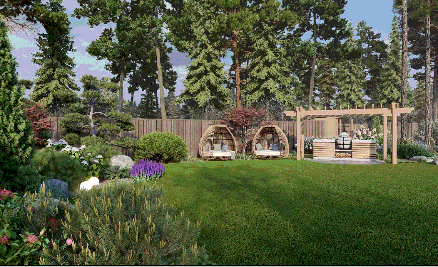 Ландшафтный дизайн загородного дома
