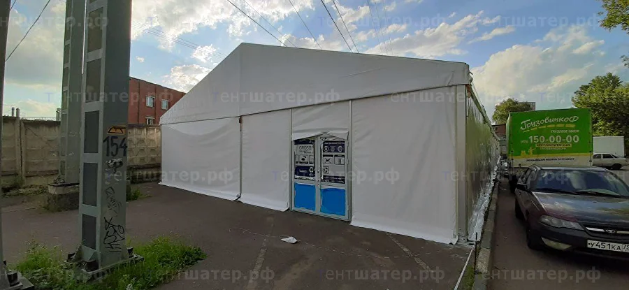 Двускатный павильон 12×50 для рынка в Москве (САО)