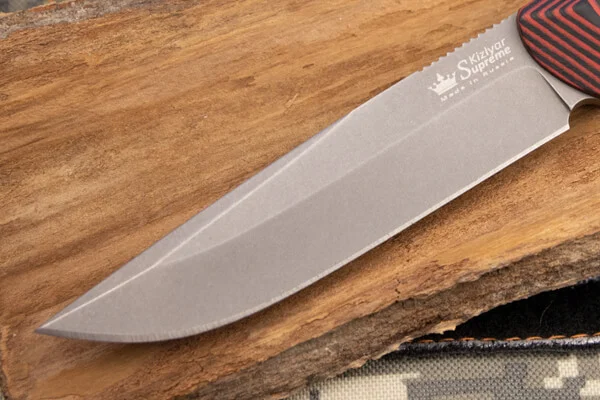 Kizlyar Supreme Echo knife with TacWash low-reflection blade finish