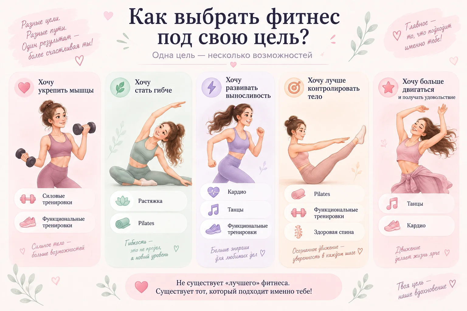 Как выбрать фитнес для женщин по цели