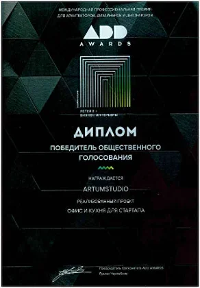 Диплом ADD Awards