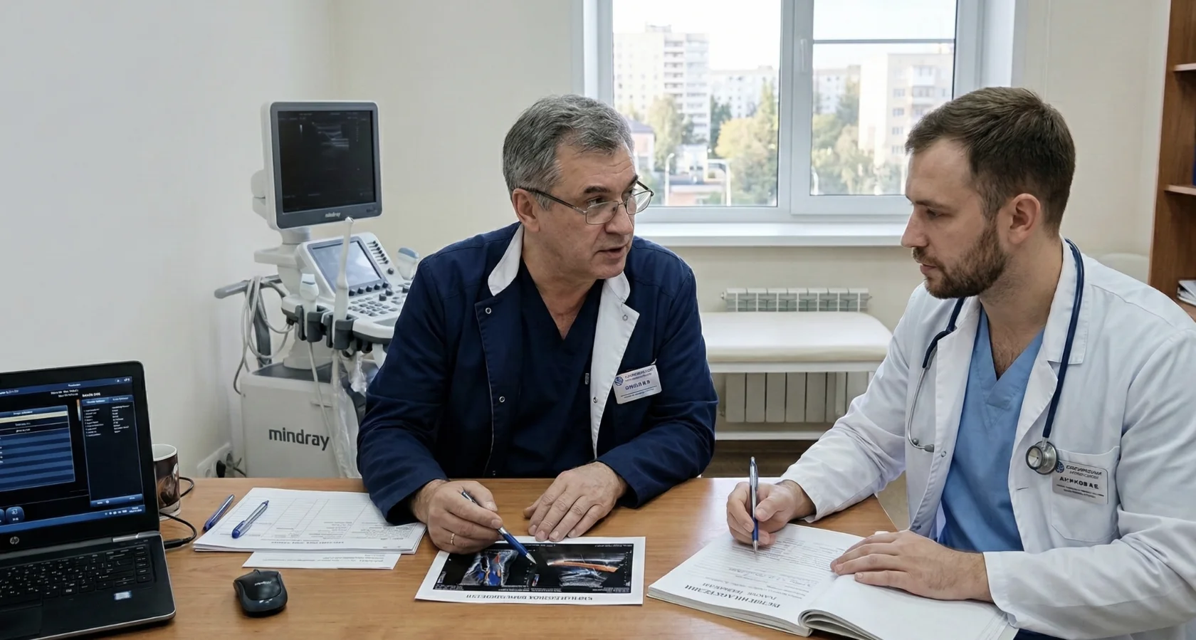 Два врача обсуждают диагноз