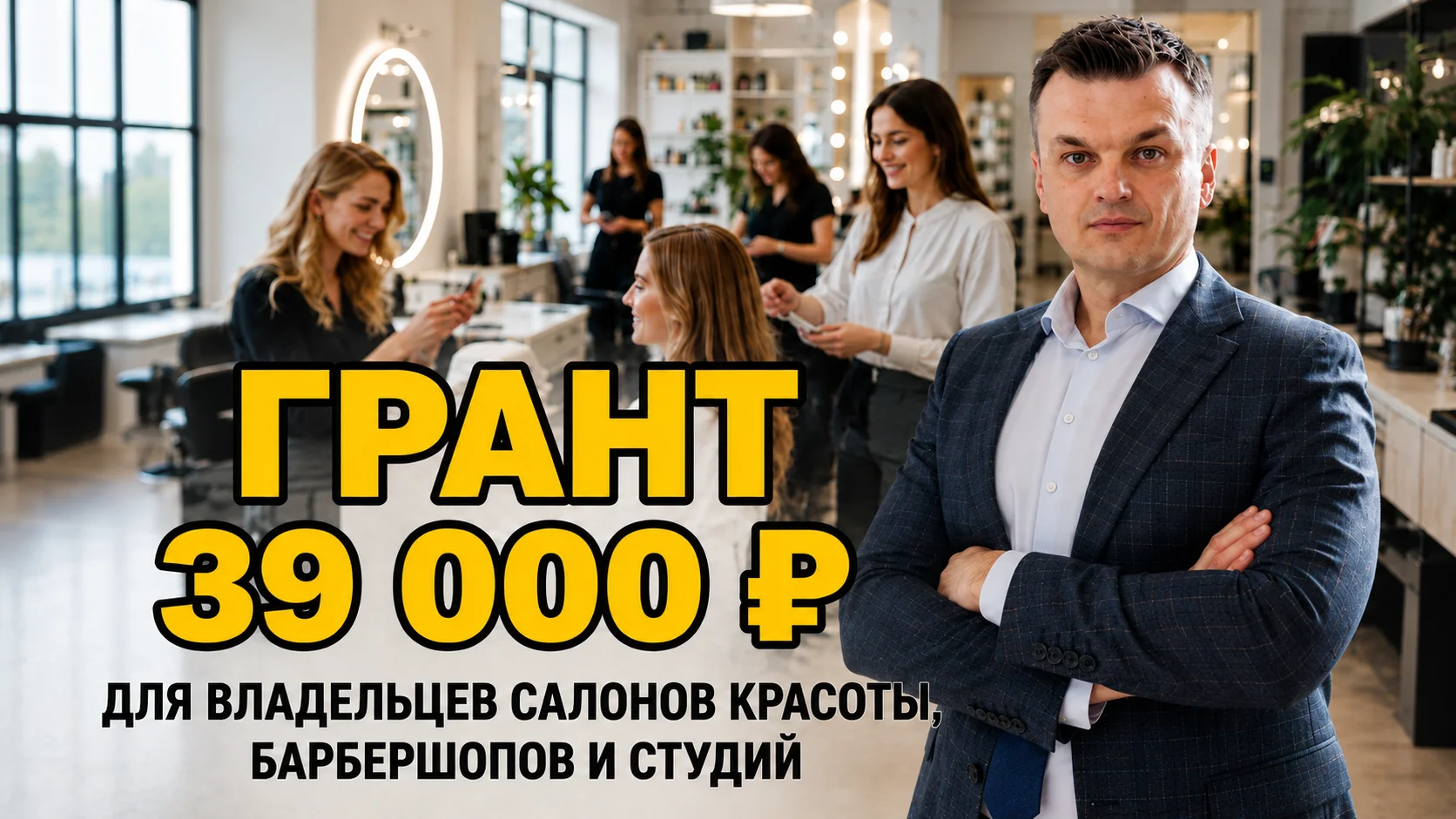 Грант 39 000 рублей для владельцев салонов