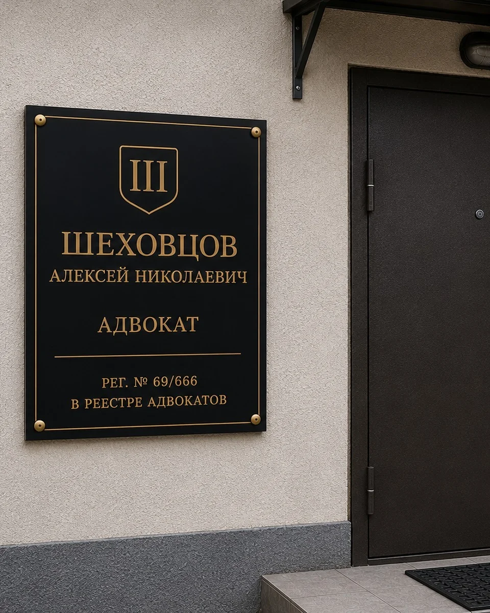 Входная группа офиса адвоката Алексея Шеховцева