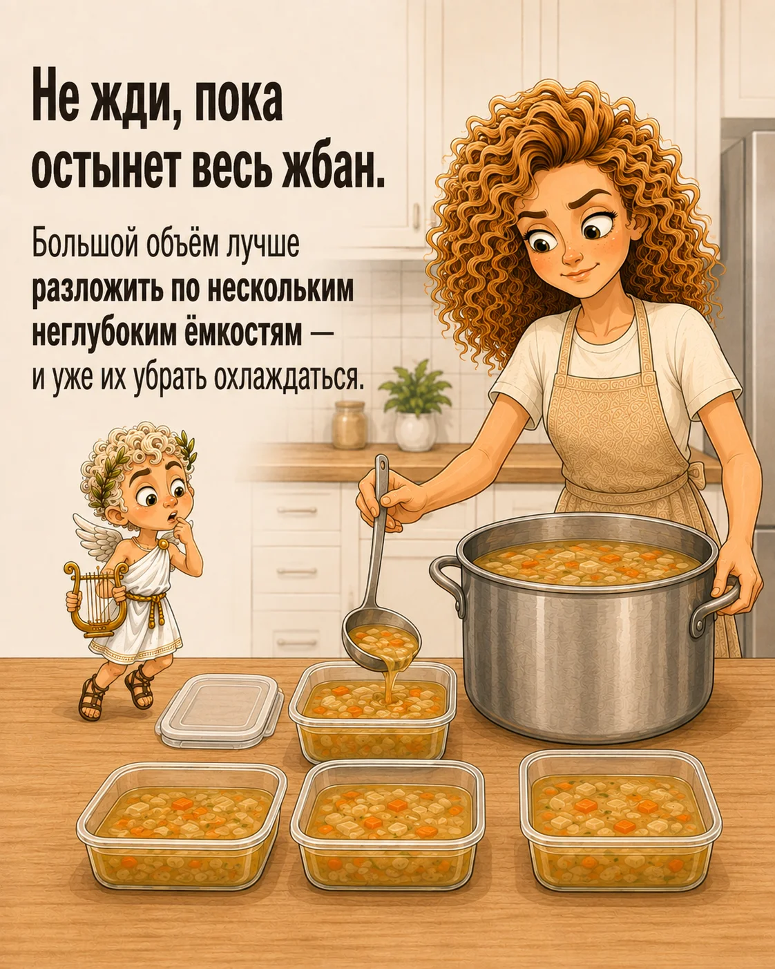 Горячее в холодильник — слайд 5