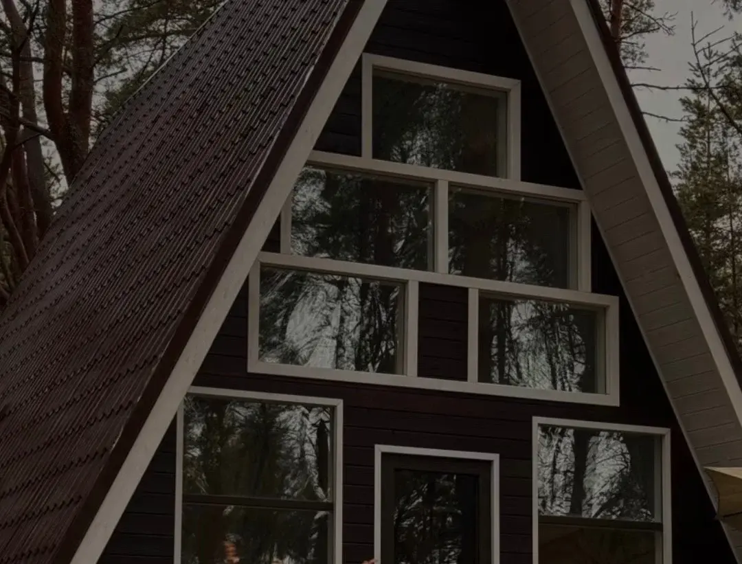 Панорамные окна фасада A-Frame