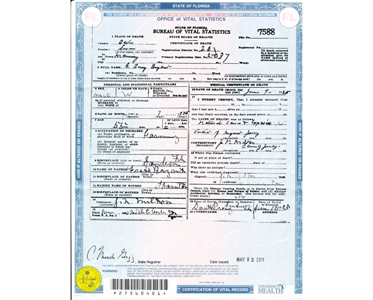 Georgia Birth Certificate Number