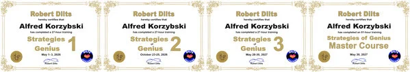 Образцы сертификатов Strategies of Genius 1, 2, 3 и Master Course