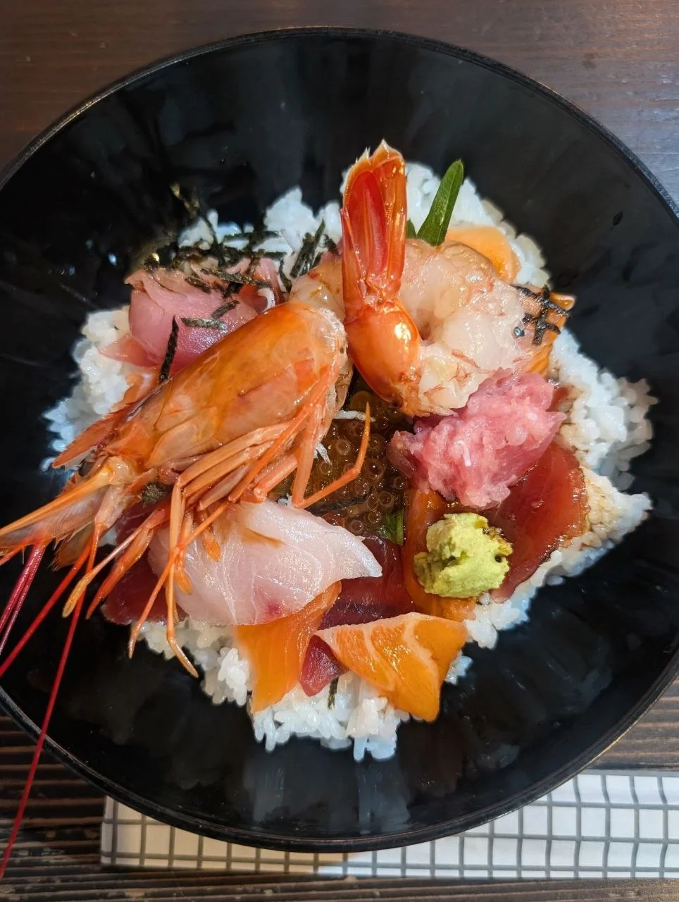 Tazón de mariscos en Japón