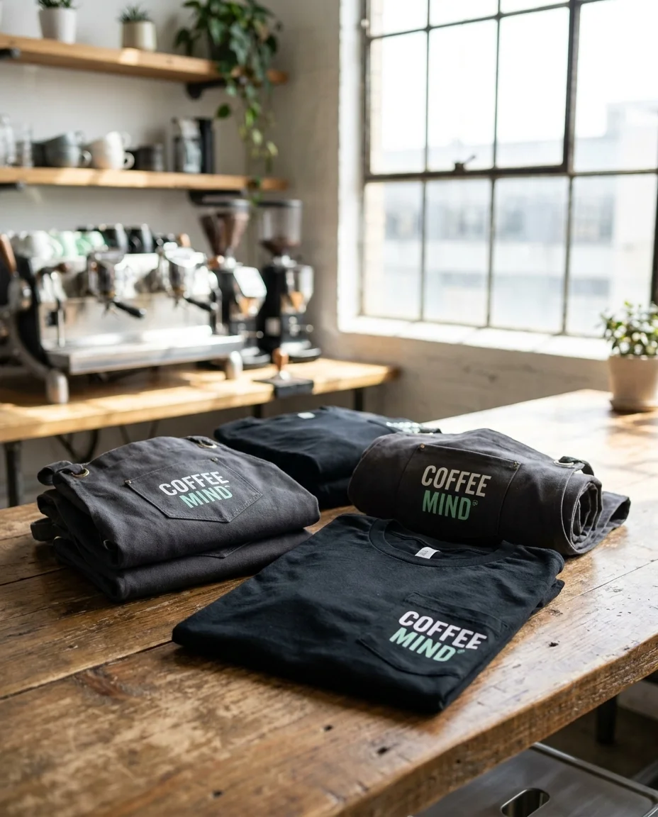 Coffee Mind — фартуки и футболки для сети кофеен