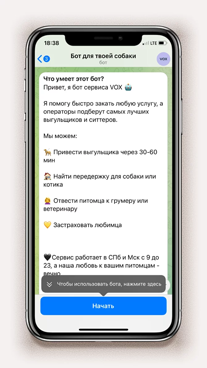 VOX - сервис, который возьмет заботу о питомце на себя
