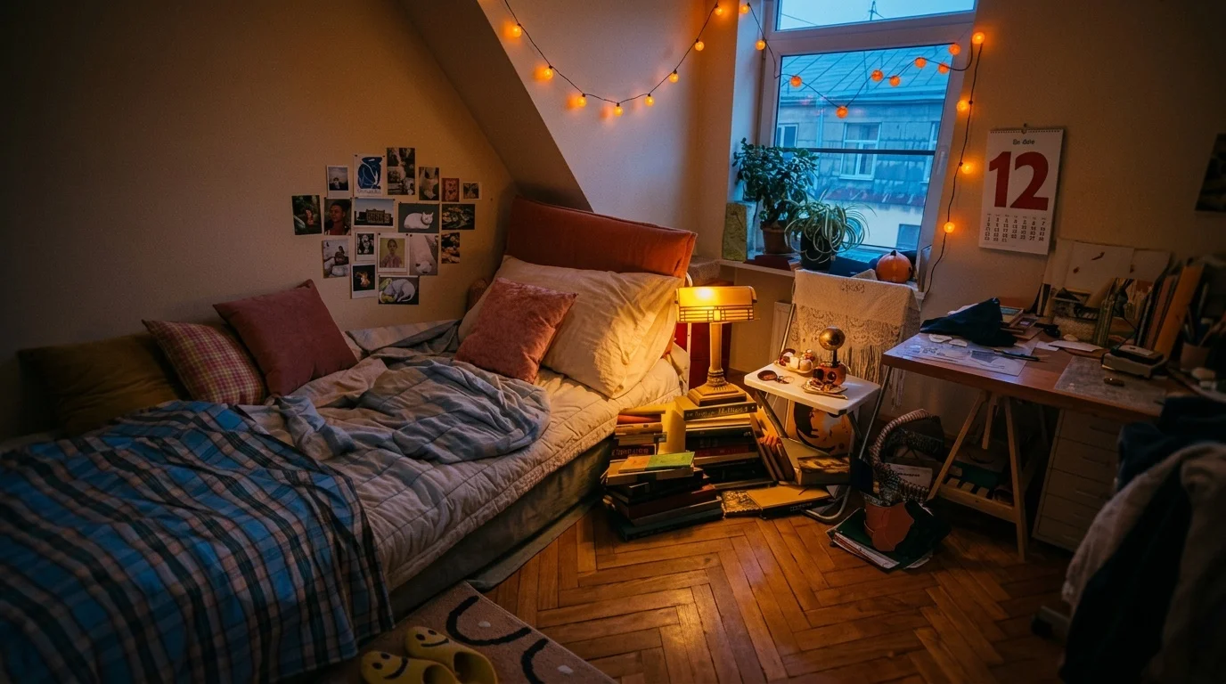 Комната студентки — эскиз