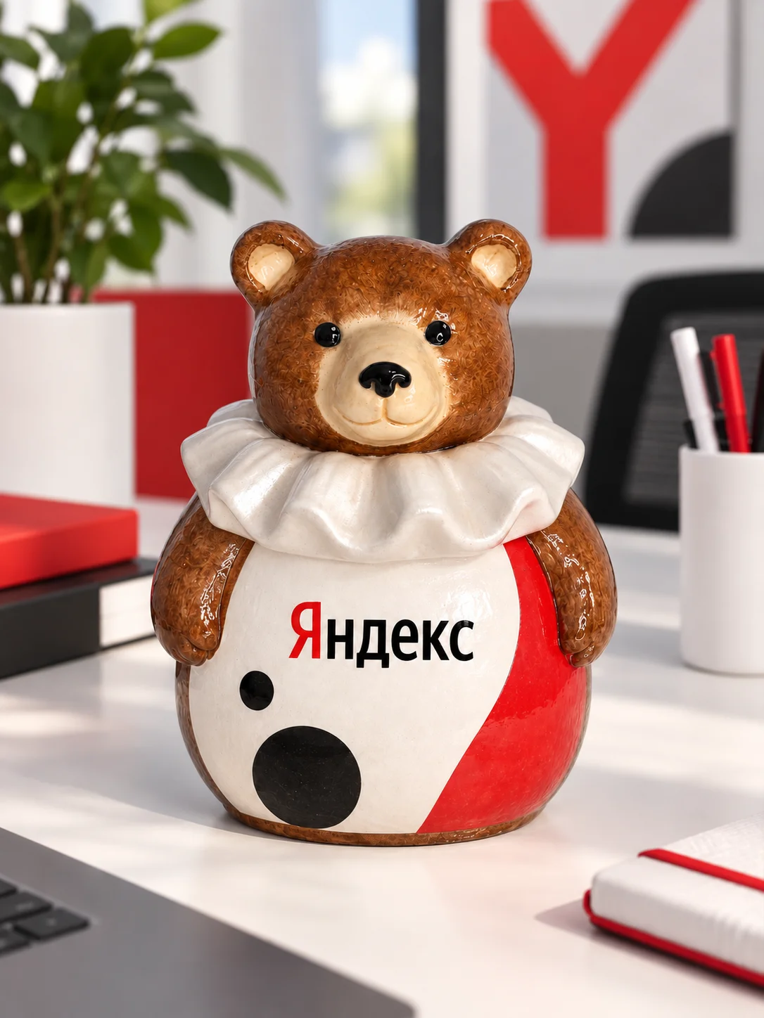 Коллекционная фигурка медведя ручной работы
