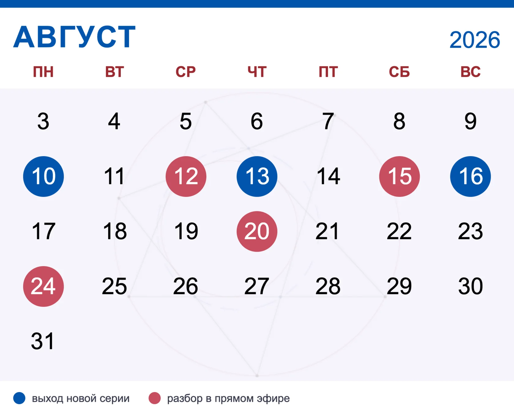 Календарь занятий спецкурса