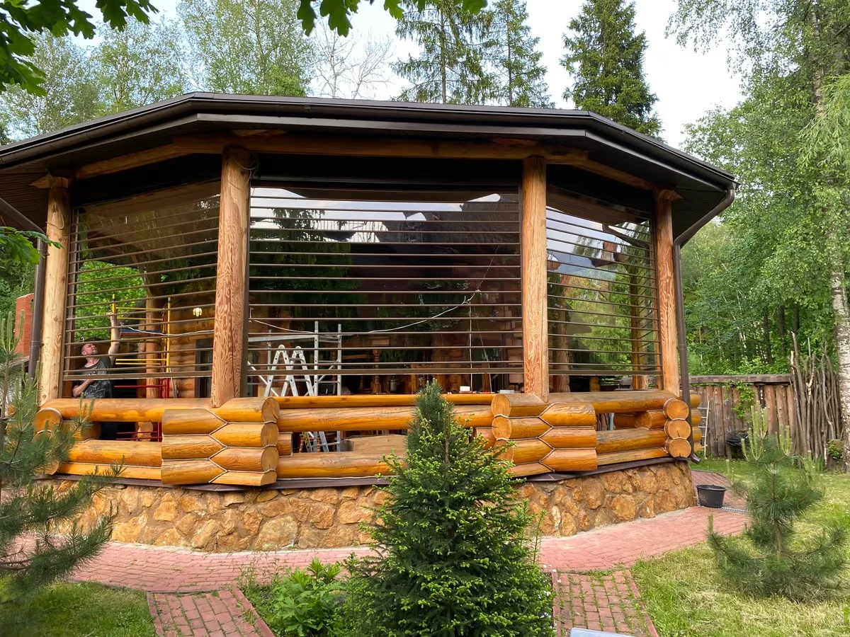 Прозрачные рольставни для веранды