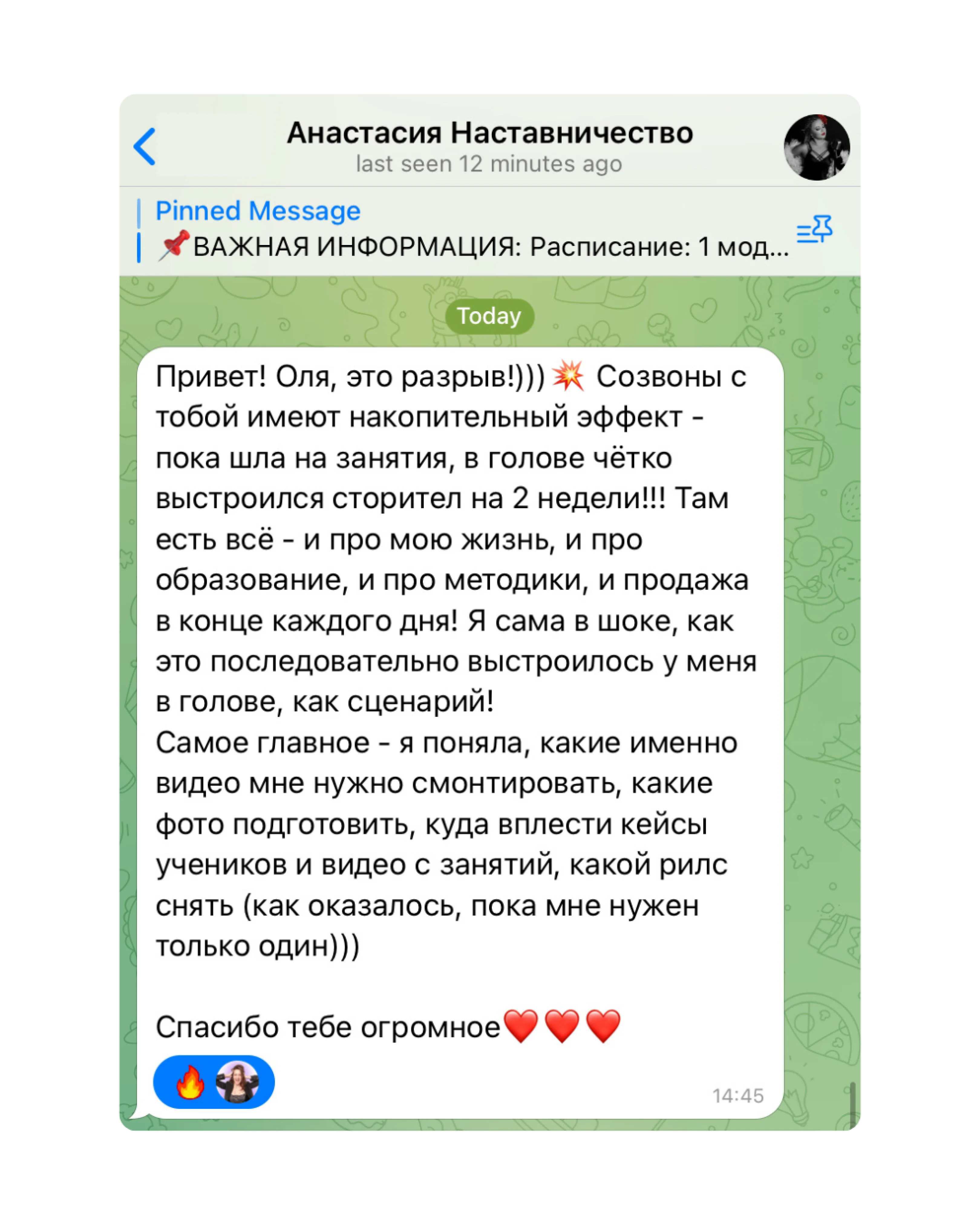 Отзыв ученицы