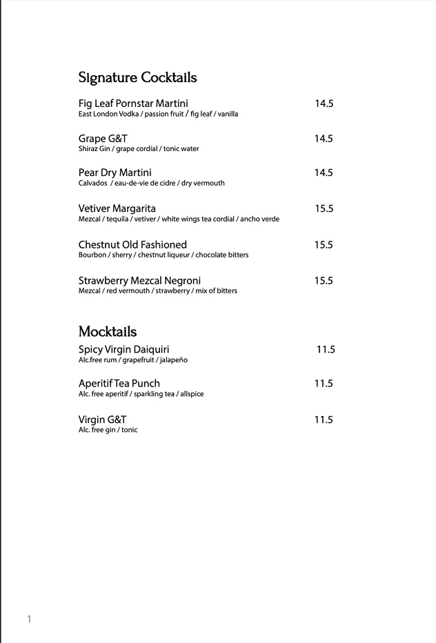 Firebirds menu on sale