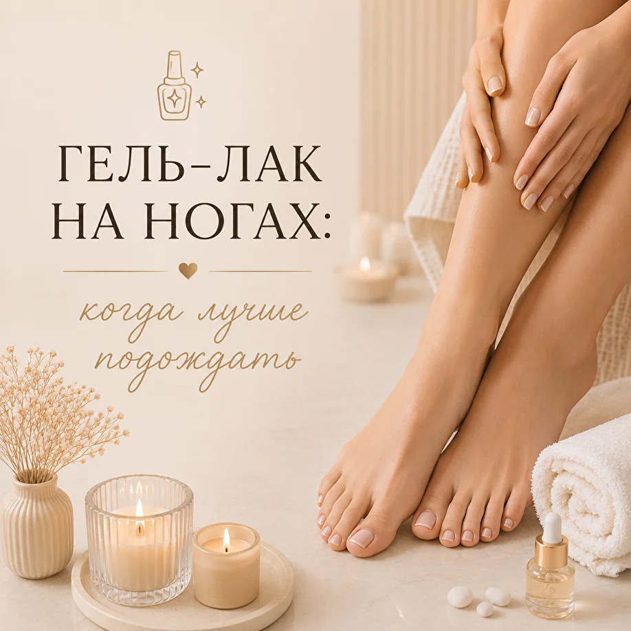 Гель-лак на ногах