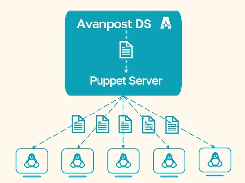 Схема распространения политик в Avanpost DS