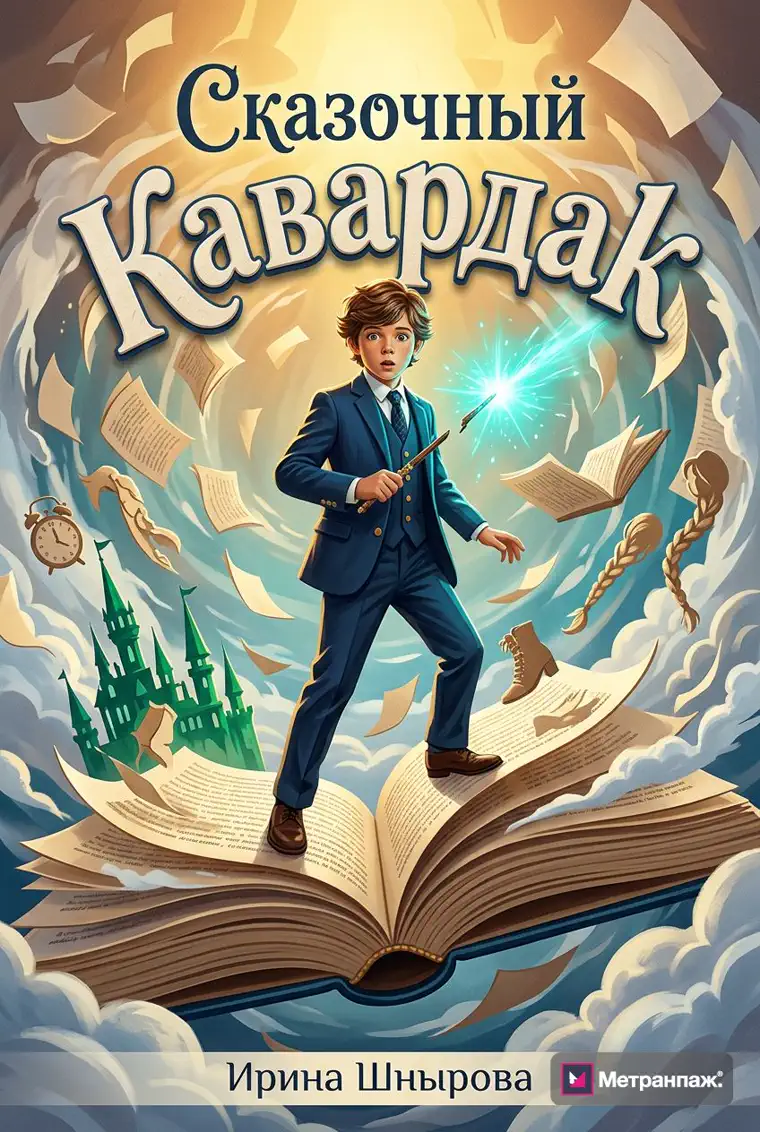 Обложка детской книги «Сказочный кавардак», сделана искусственным интеллектом
