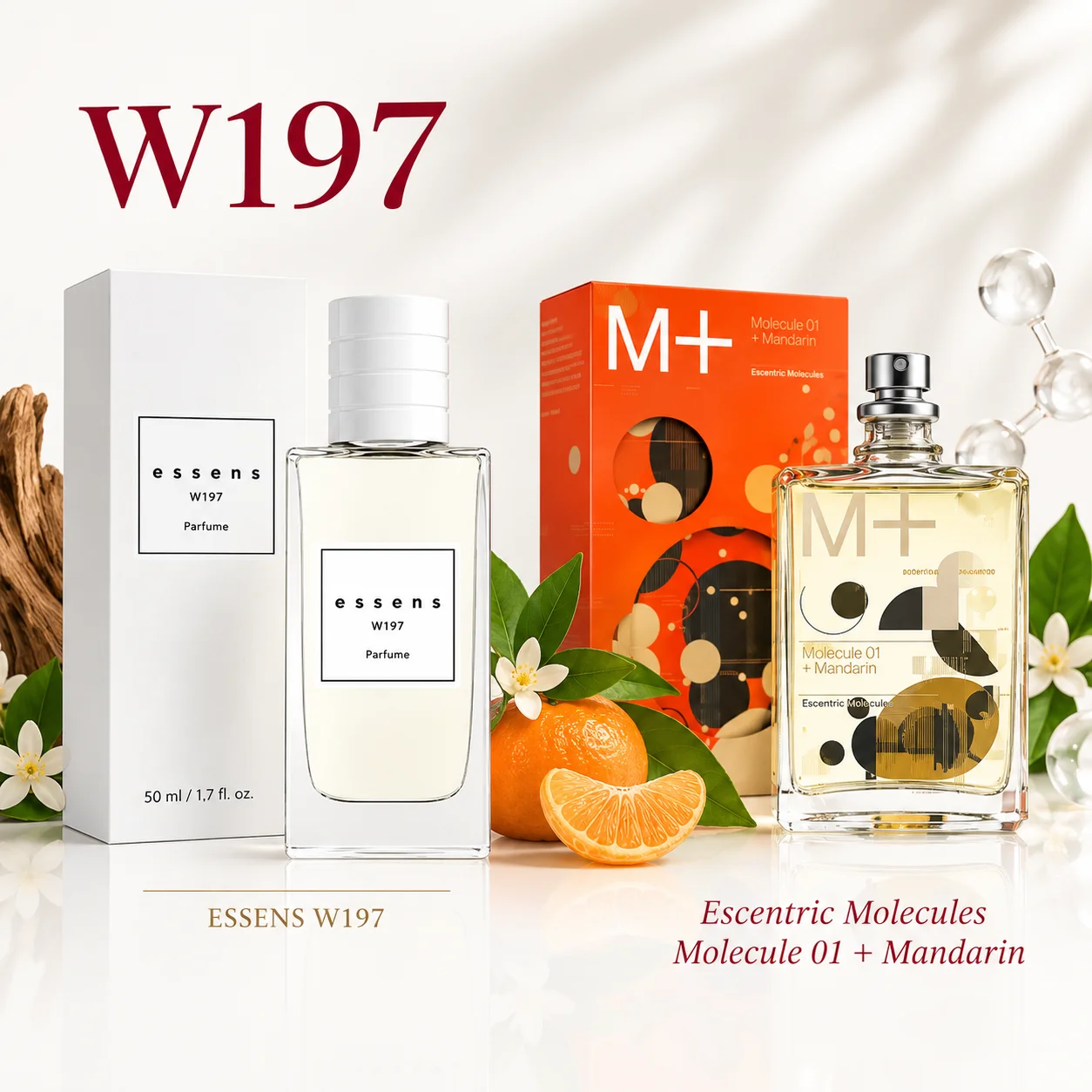 ESSENS W197 — аромат в стилистике Escentric Molecules Molecule 01 + Mandarin