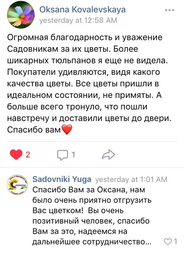 Отзыв клиента